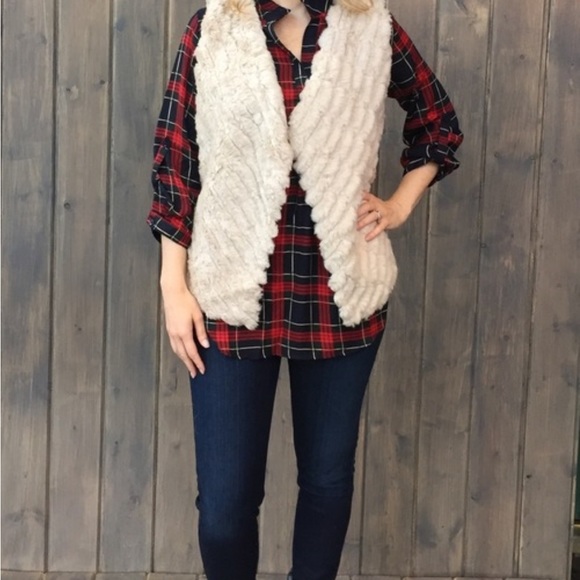 BB Dakota Keith Faux Fur Vest NWOTs - Picture 2 of 8